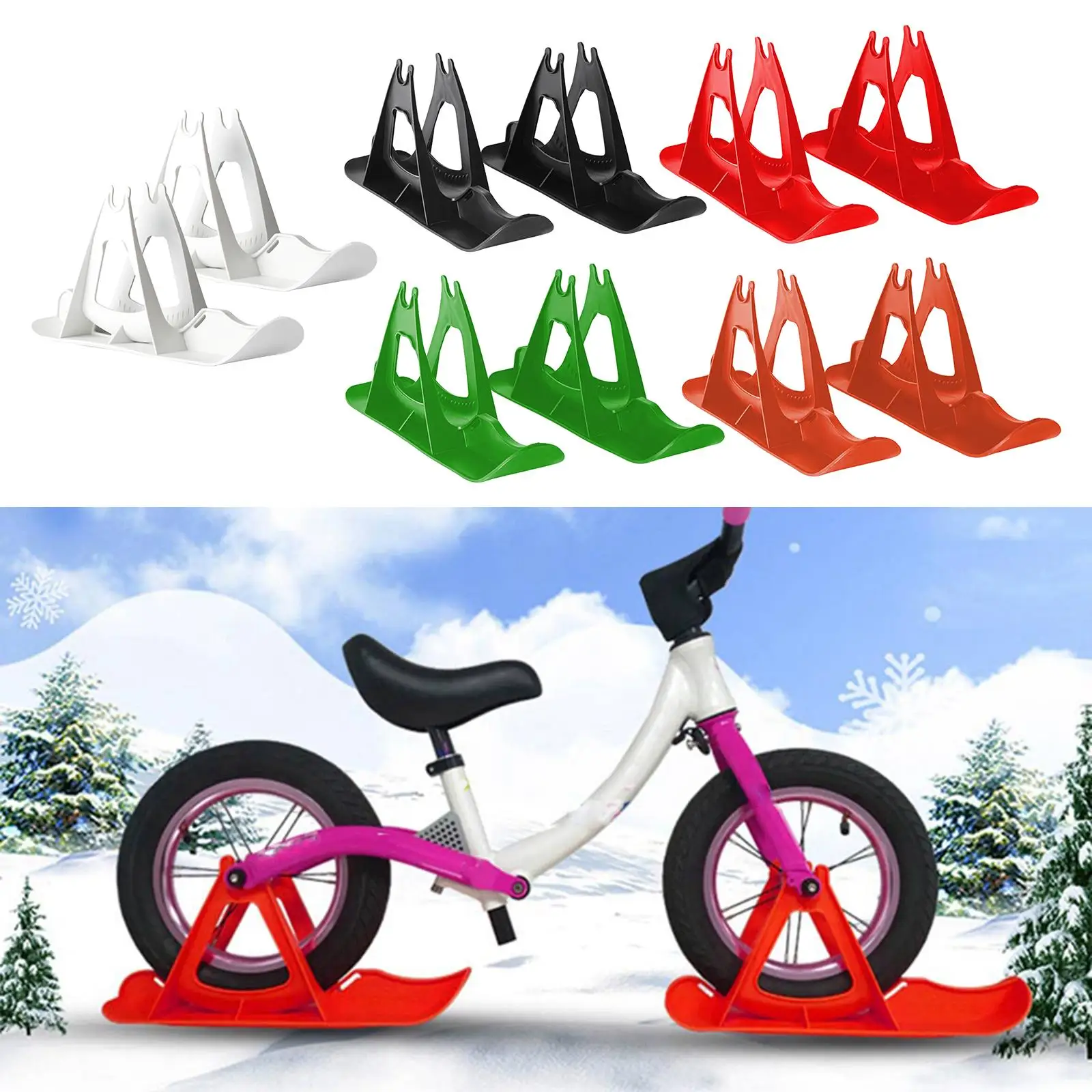 Ski Balance Bike Sled Winter Toy Sledge Attachment Grass Skiing Boards