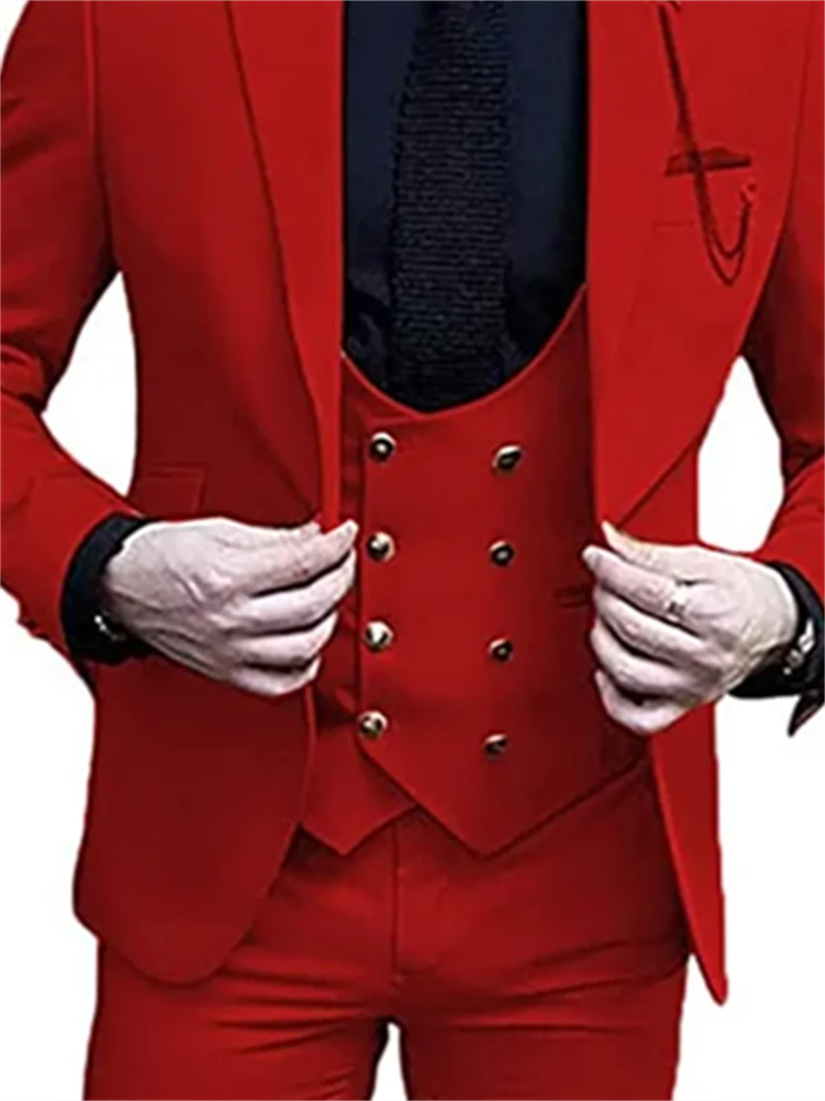 3 Piece Oil Green Wedding Mens Suit for Groom Tuxedos Slim Fit Prom Party Custom Men Suits  Jacket Pants Vest Male Clothes