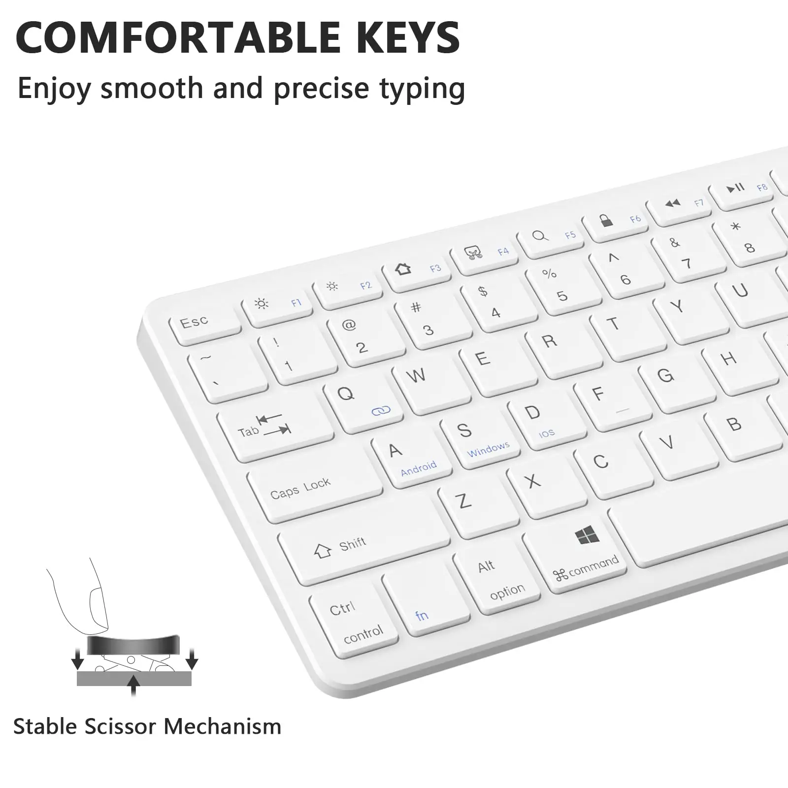 Bluetooth Wireless Keyboard For iPad Compatible iPad 10th/10.2(9/8/7Gen) Air 5/4 Pro 11/12.9 Mini And All Bluetooth Devices