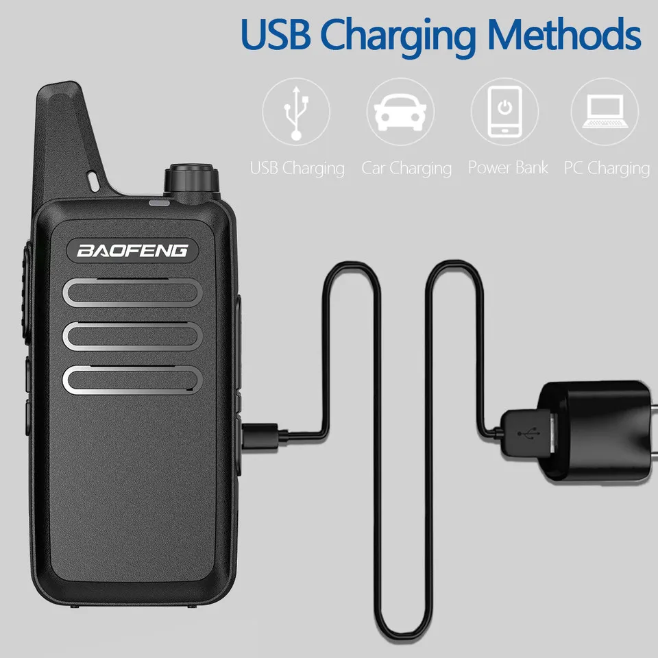 1-6 PCS Baofeng BF-T20 UHF 400-470MHz Mini Walkie Talkie Two Way Radio + Earpiece