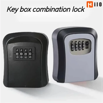 Key Keeper Combination Lock Wall Waterproof Mounted 4 Digits Passwords 5 Keys Storage Box Easy to Fix Home Or Office safe box 1