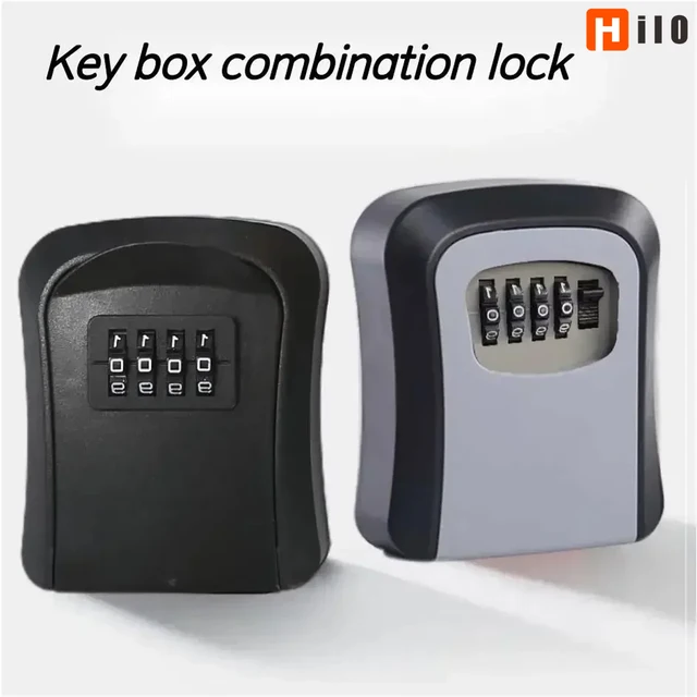 Key Keeper Combination Lock Wall Waterproof Mounted 4 Digits Passwords 5 Keys Storage Box Easy to Fix Home Or Office safe box 1