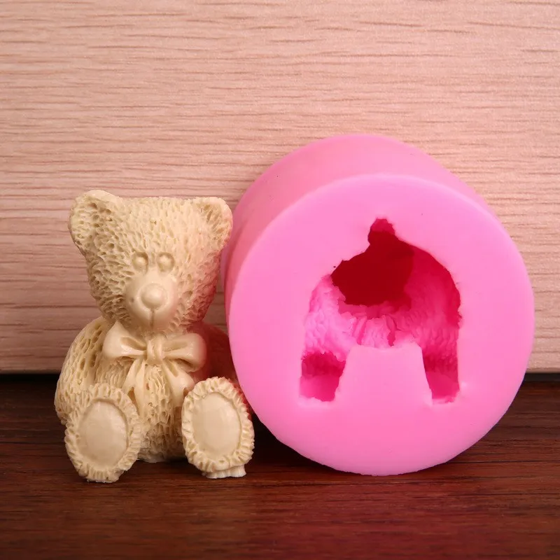 

Bear Shape Silicone Mold Cute Bear Fondant Cake Chocolate Decoration Paper Cup Dessert Pastry Accessories Kitchen Baking Tools