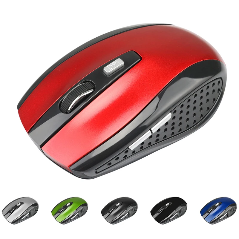 Wireless Optical Mouse 1600DPI Adjustable Ergonomic Computer Mouse