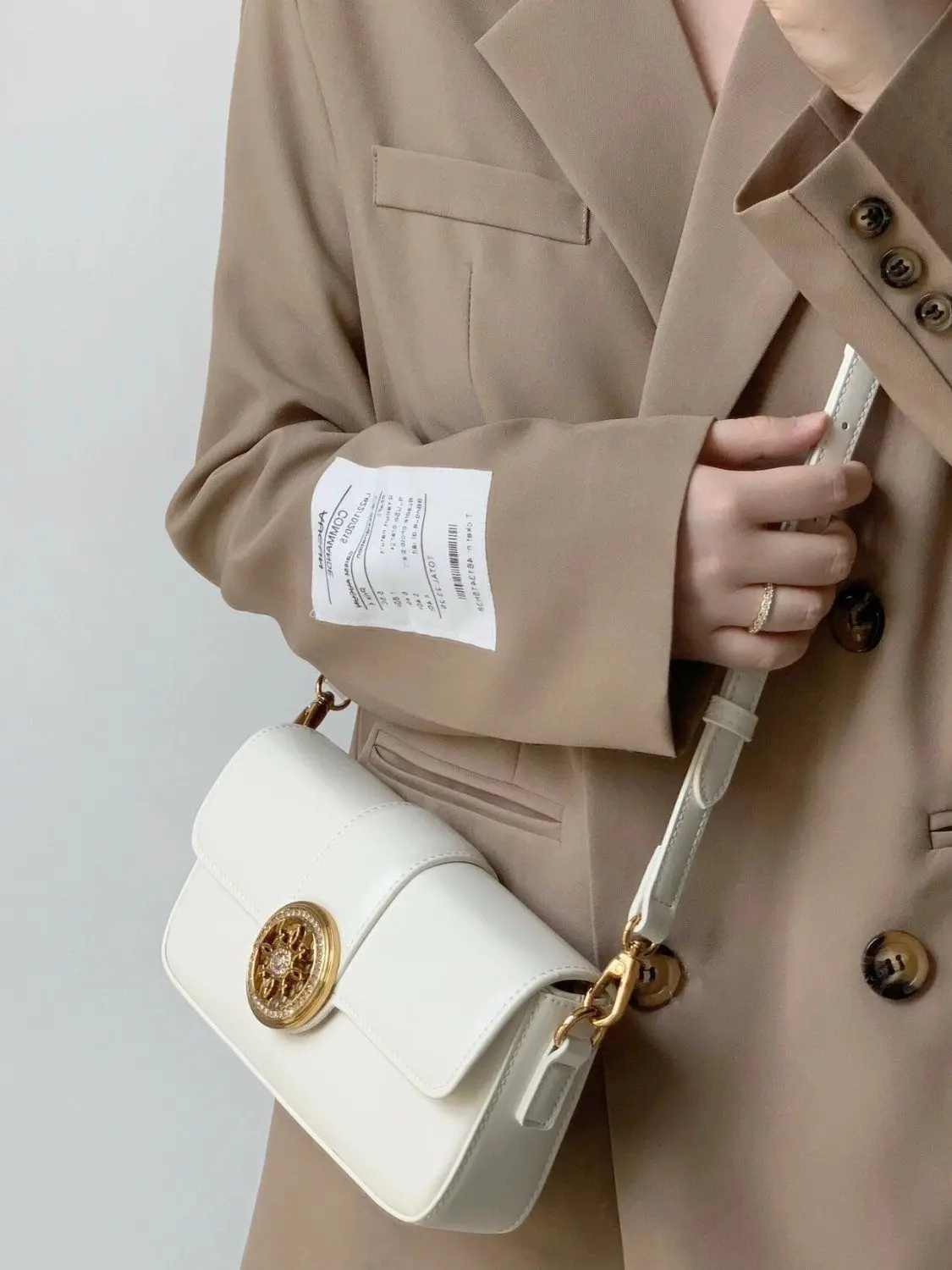 JIAERDI Elegance White Shoulder Bags Wallets Women High Street Leather Y2k Handbag Female Fashionable Baguette Underarm Bag New