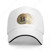 I Love Bitcoin Art Cryptocurrency Art Multicolor Hat Peaked Women's Cap Personalized Visor Windproof Hats 1