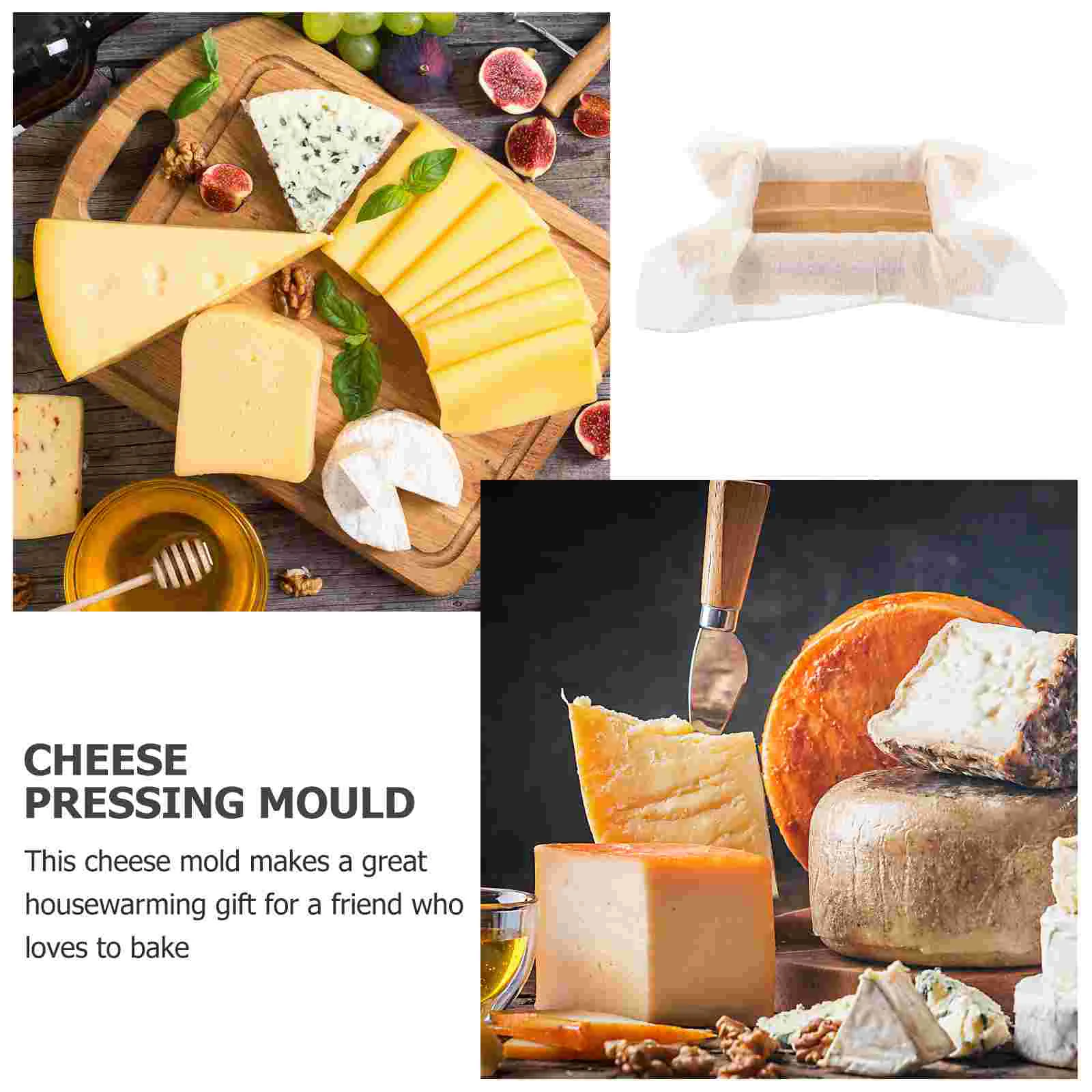 Wooden Cheese Mold Tofu Press Set Maker Household Kitchen Dairy Supplies Butter Press Tool Smooth Interior Design Practical Tofu