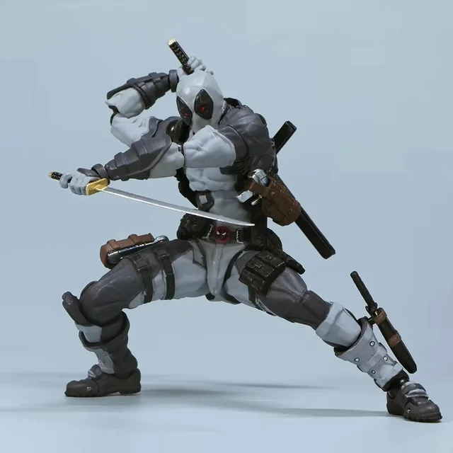 AMAZING YAMAGUCHI Deadpool 2.0 Grey Action Figure Mutants Joint Movable KAIYODO Wade SHF Model Movie Toys for Kids Gift 2