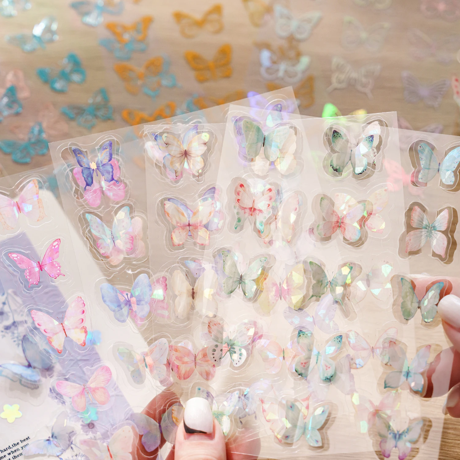 

12packs/LOT Mist Shadow Dream Butterfly series retro message PET sticker