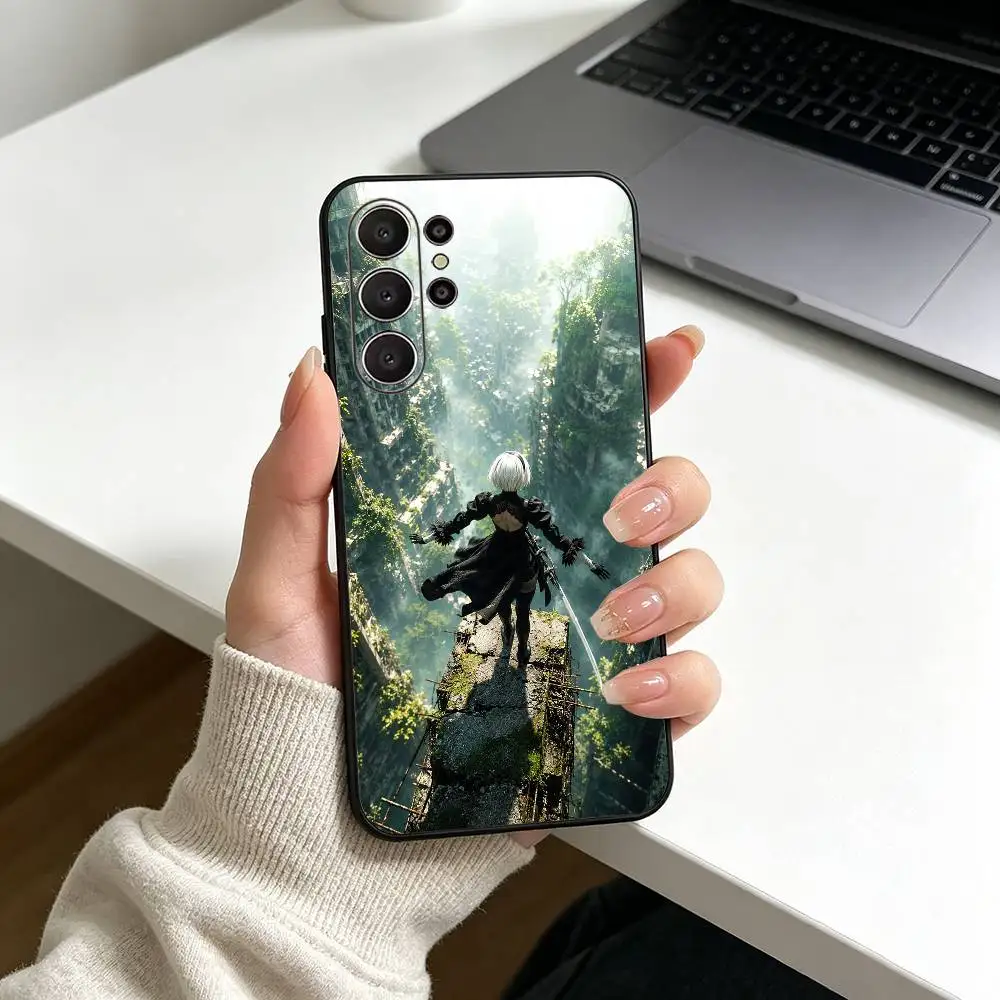 2B Automata-NieR Black Soft Silicone Phone Case