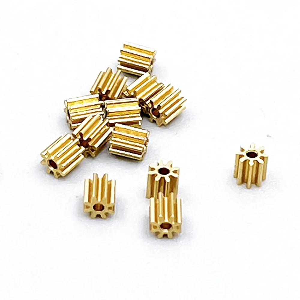 Electric Bike Gear 5pcs/lot 0.3 Modulus 8T 9T 10T 11T 12T 13T 14T 15T 16T 18T Teeth Metal Copper Gear Spindle Gearwheel Fit 1mm 1.5mm 2mm Shaft
