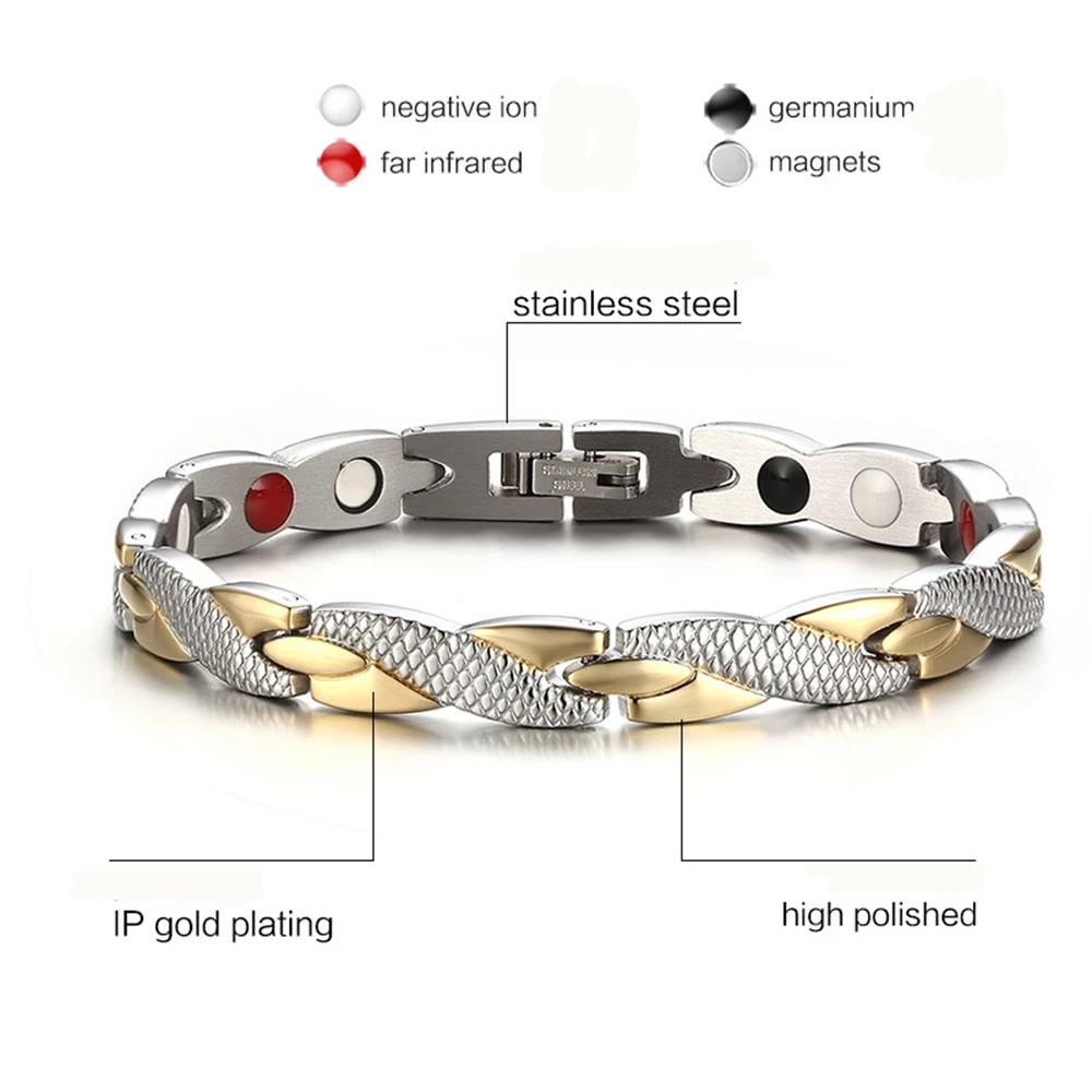 2023  HOT Twisted Healthy Magnetic Bracelet for Women Power Therapy Magnets Bracelets Bangles for Women Men