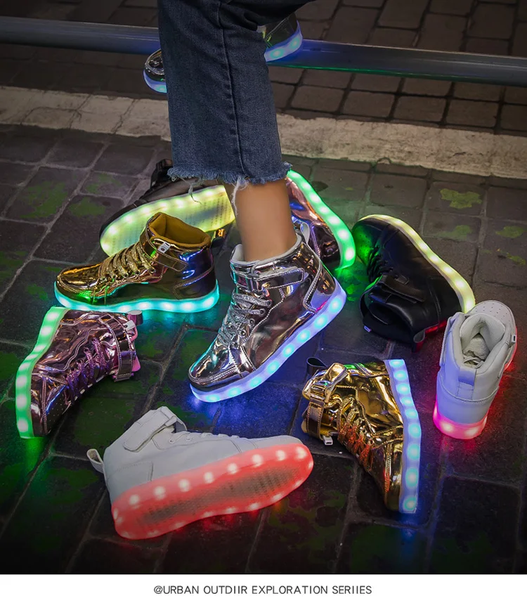Luminous LED Light For Adults Men Women Children Boys And Girls Luminescent Sports Shoes Sizes 25-47_voghion.com