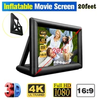 8ft 10ft 12ft 14ft 16ft 18ft 20ft Inflatable Projector Movies Screen for Home Movies TV Shows Videos Playing Games Etc 1