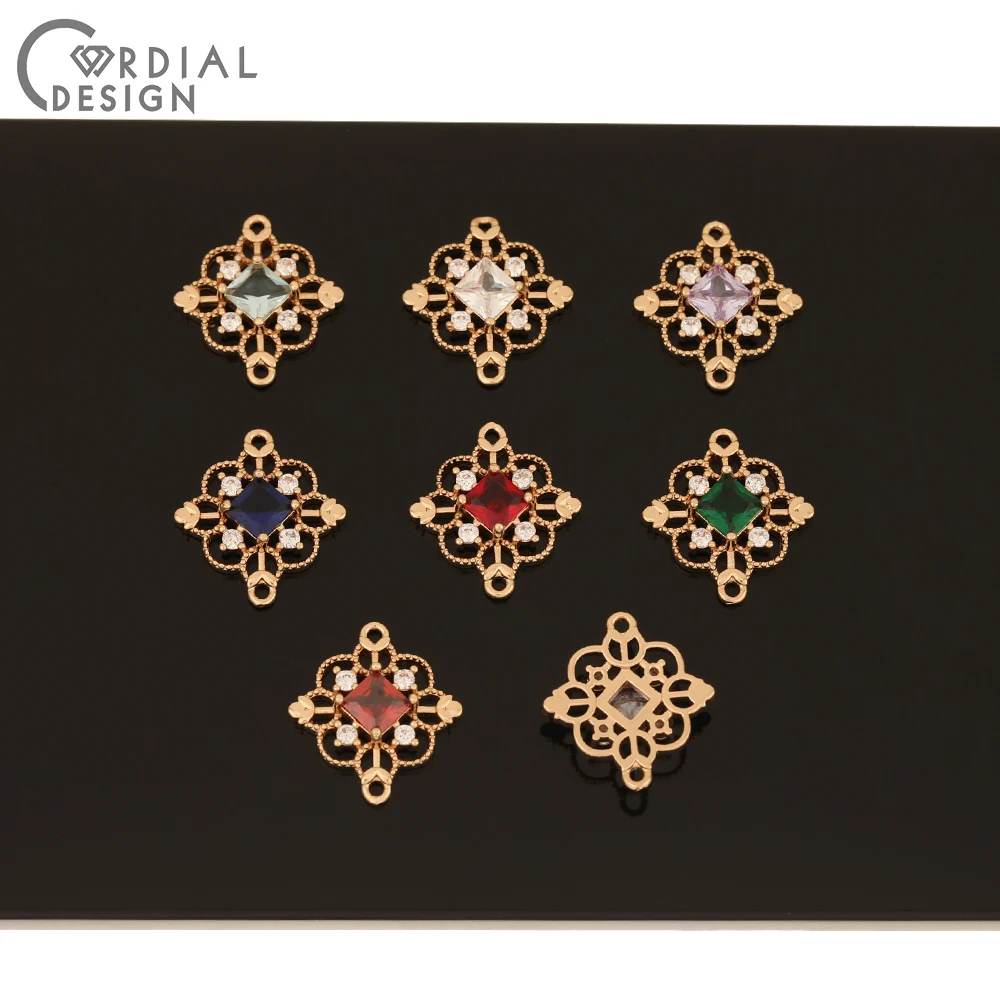 Cordial Design 50Pcs 17*18MM DIY Charms/Jewelry Accessories/Hand Made/Connector/Rhombus Shape/Jewelry Finding & Components - cordial