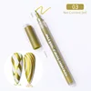 1pc Nail Art Graffiti Pen Gold/Black/white 10 Colors Quick Drying Liner Gel Nail Pen Colorful Painting Marker DIY Drawing Liner 6