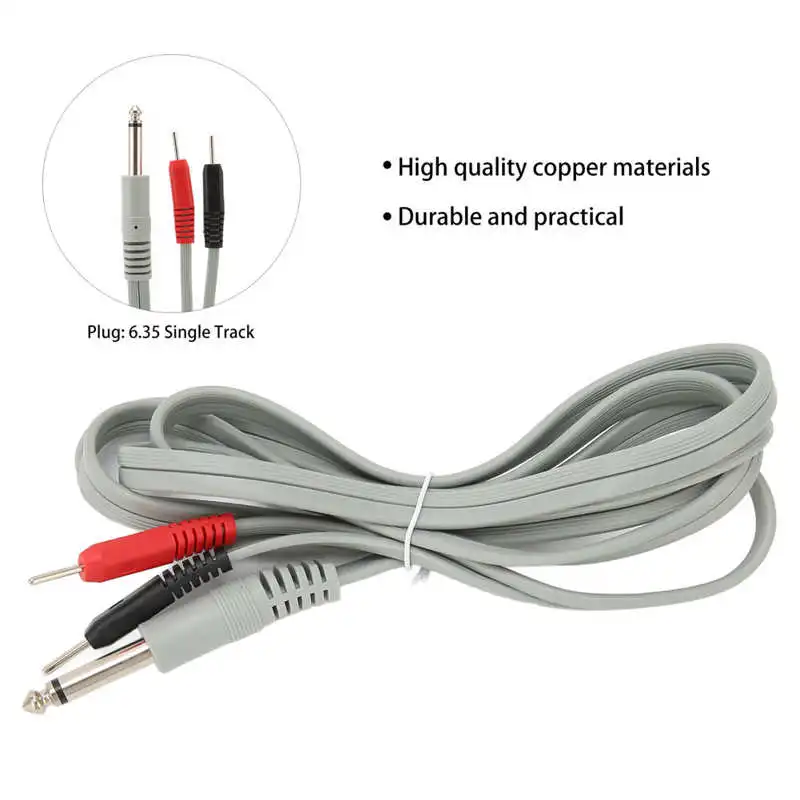 Potable Electrode Lead Wires 6.35 Pin Socket Contact Electrode Lead Cable for TENS Massage Machine Simulate Acupuncture Massages new simulate flame jellyfish h2o air humidifier aroma diffuser aromatherapy machine fragrance essential oil diffuser for bedroom