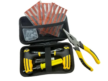 Pezzi di ricambio per moto ad acqua per kit di riparazione pneumatici di emergenza per pneumatici Strumento di riparazione per scarico pneumatici per auto da autostrada Toppe per camera d'aria per bici
