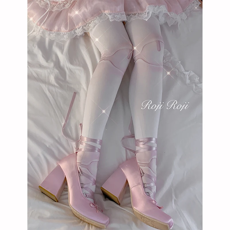 Lolita Socks Fashion Women's Summer and Autumn Velvet Printed Knee Socks Rojita Japanese Style Sweet Long Socks for Lady