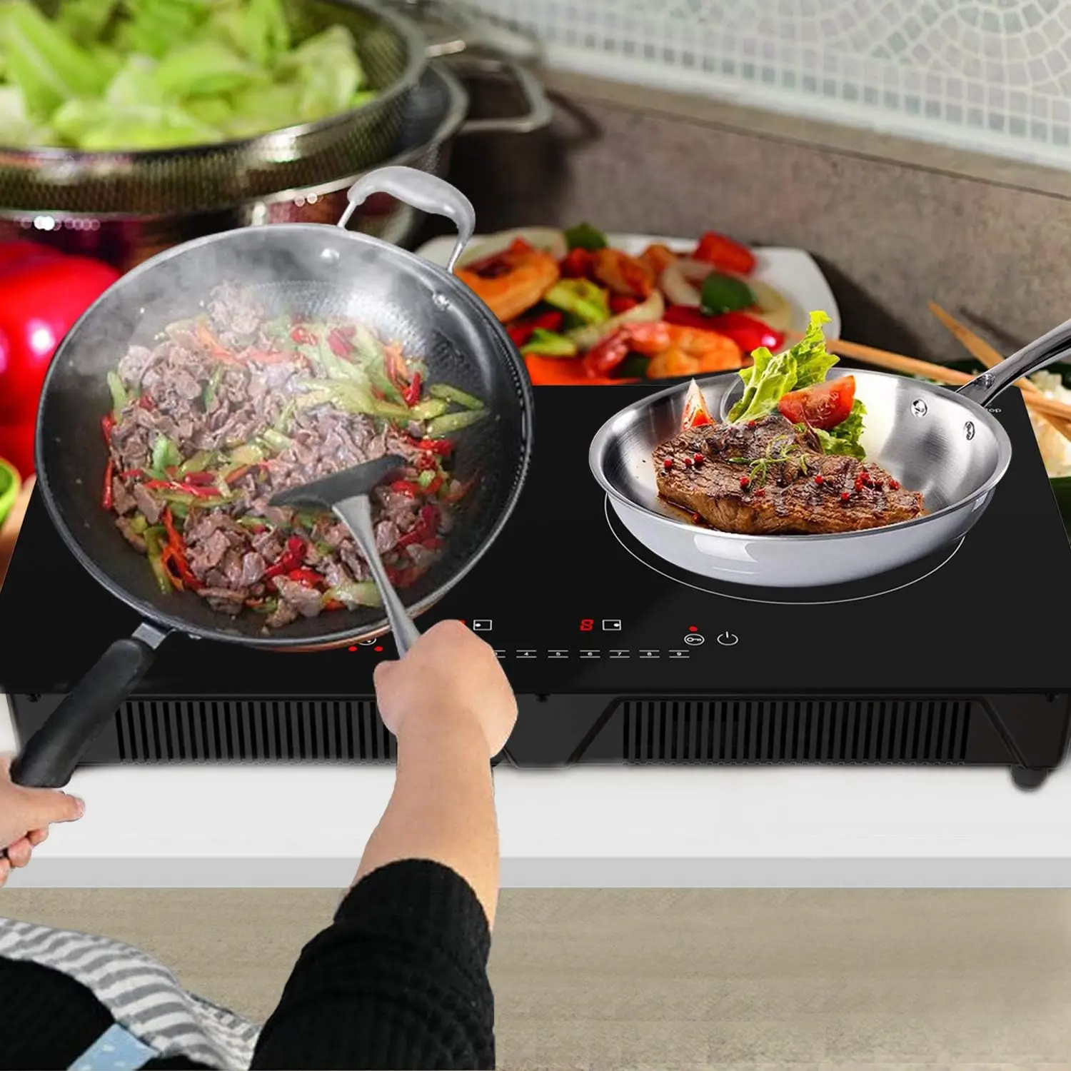 Induction Burner Electric Portable Countertop Kitchen Cooker 1800W