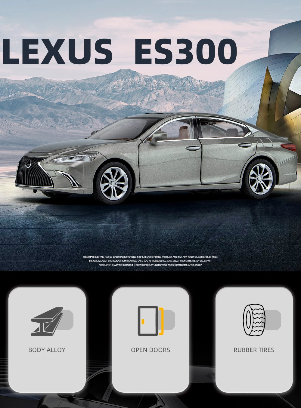 1:24 Lexus ES300 Alloy Car Model Diecast & Toy Vehicles Toy Car