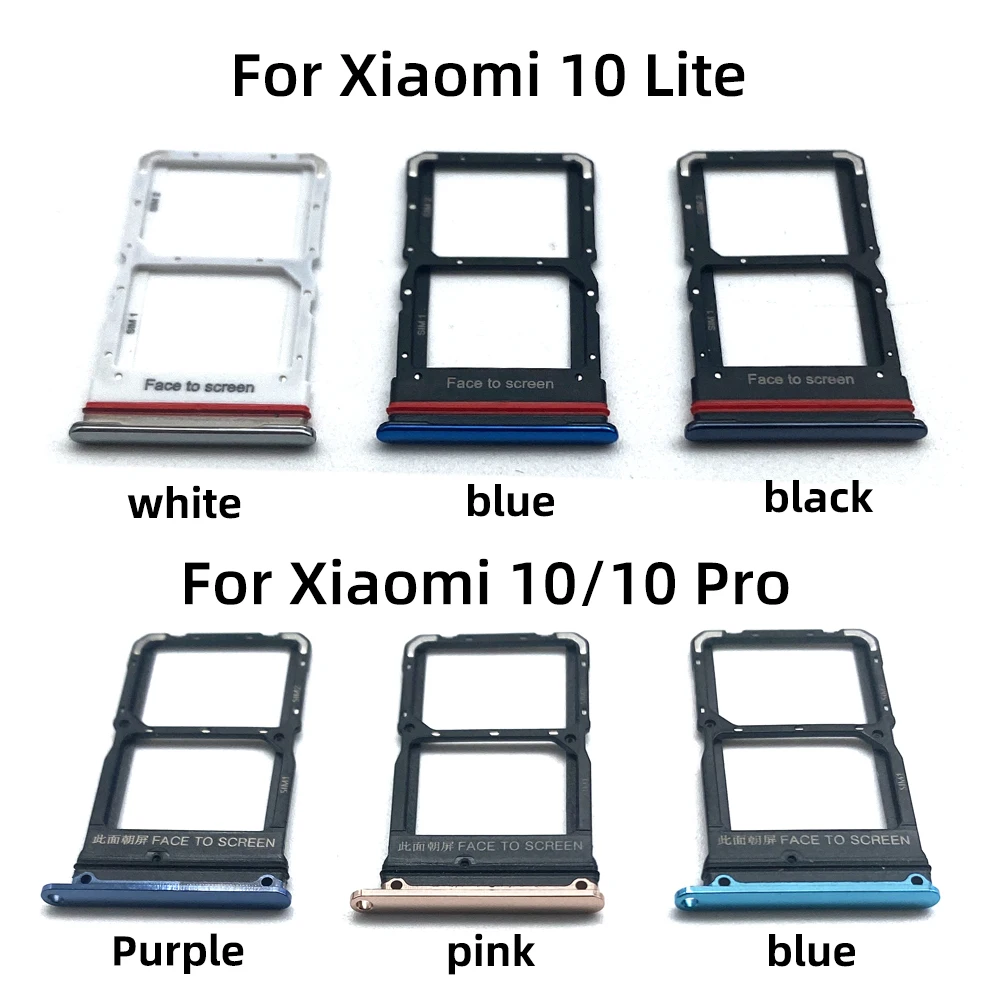Tested SIM Card Slot SD Card Tray Holder Adapter Accessories For Xiaomi Mi 10 10T Pro Lite Mi Note 10 / CC9 Pro+ Pin sim card accessories