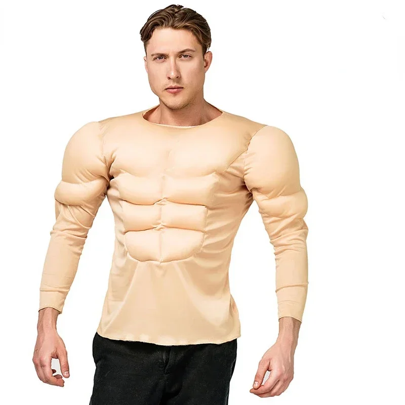 

Взрослые Дети 8 штук Abs Hunk мужские костюмы для тела Рубашки накладки на грудь костюмы губка живот сильный Abs жилет корсет топы