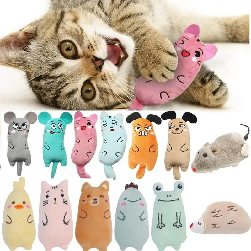 

Cute Cat Toys Funny Interactive Plush Cat Toy Mini Teeth Grinding Catnip Toys Kitten Chewing Mouse Toy Pets Accessories