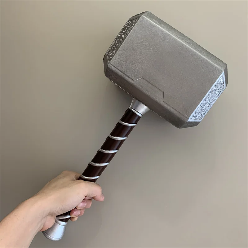 1:1 Thunder Hammer Cosplay Weapons Collectible Model Toys Superhero Props Accessories Halloween Decor Gift Toy Safe Rubber 6