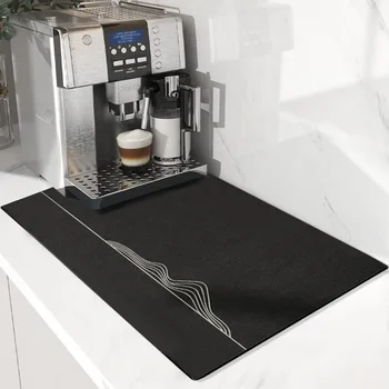 Tappetino di scarico da cucina moderno Tappetino per asciugatura assorbente Tovaglietta per stoviglie Tappeti per bottiglie di caffè Tappeti antiscivolo ad asciugatura rapida Forniture da cucina 1