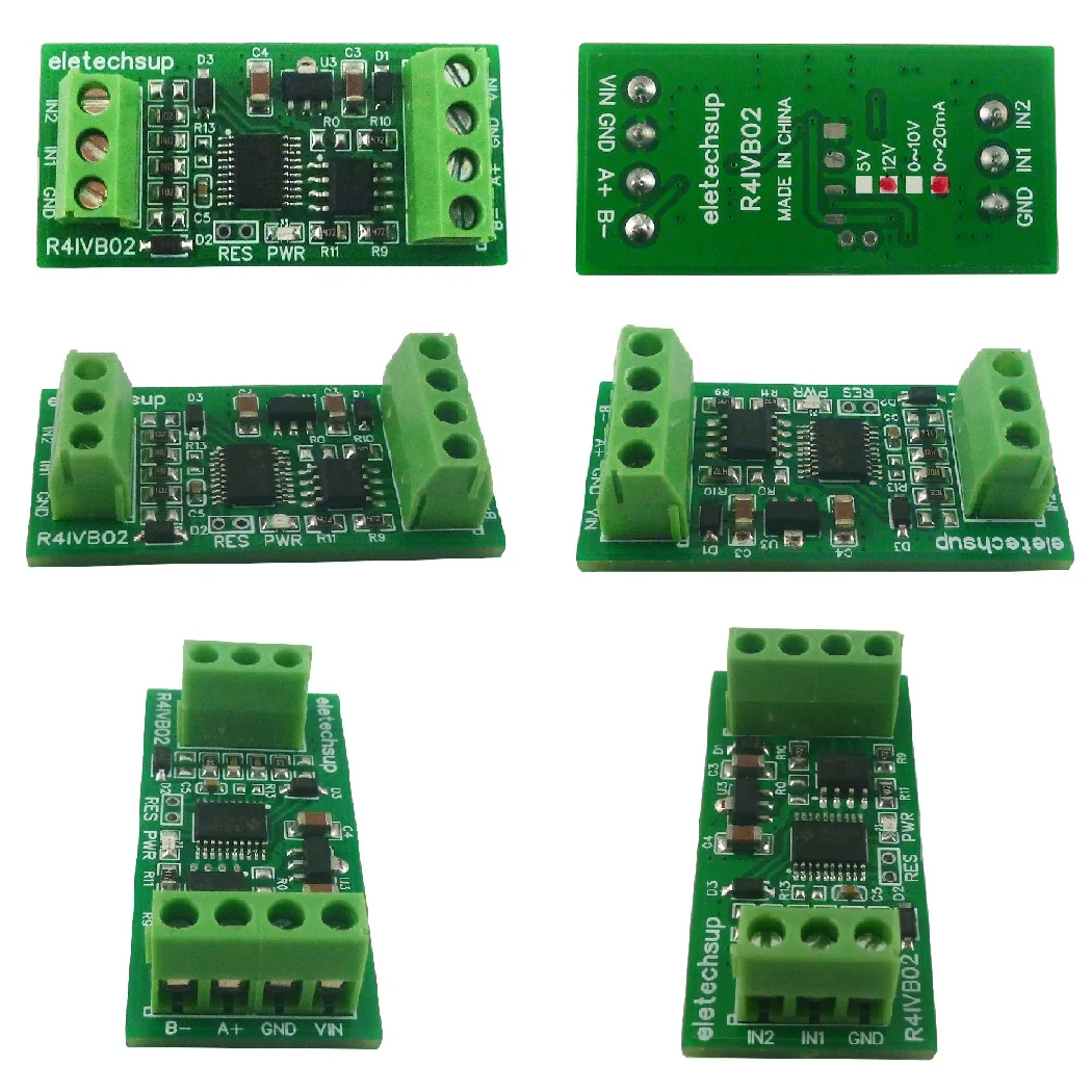 고집적 모드버스 컬렉터 모듈, 2CH 4-20MA, 0-5V, 10V, RS485, 12 비트 ADC, 연산 증폭기, 전압 기준