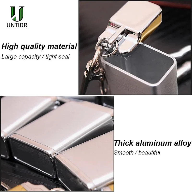UNTIOR Mini Portable Ashtray Cigarette Keychain Outdoor Use Pocket Smoking Smoking Ash Tray with Lid Key Chain for Travelling portable ashtray