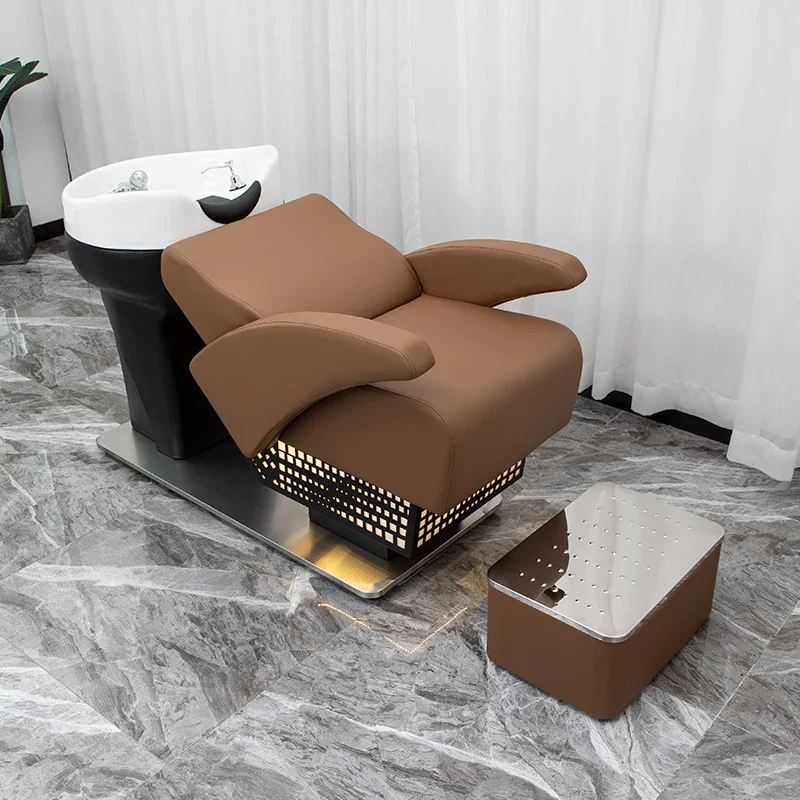 

Head Spa Hair Washing Bed Massage Water Circulation Ergonomics Shampoo Chair Luxury Silla Peluqueria Salon Furniture MQ50XF