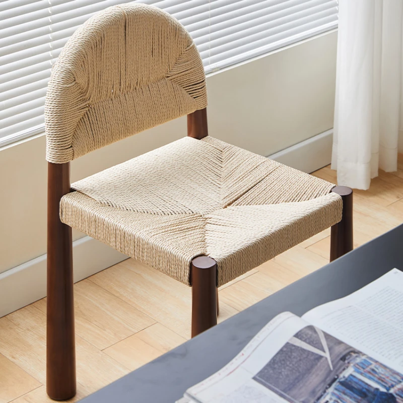 

Деревянные скандинавские обеденные стулья из ротанга для ресторана среднего века, подставка для кухни, гостиной, балкона, домашняя мебель Cadeira