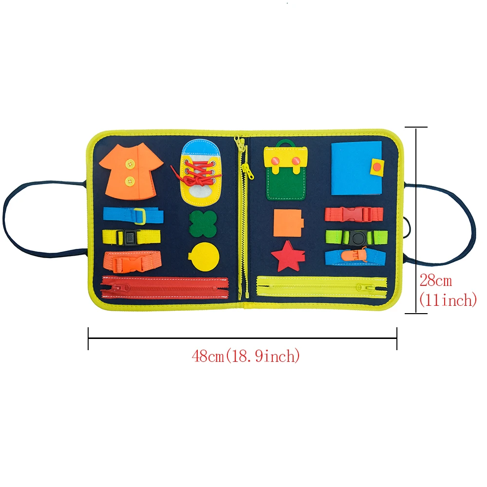 Multiple Themes Busy Books for Toddlers Montessori Baby Busy Board Felt Children Hand Autism Toys Preschool Sensory Learning Toy 5
