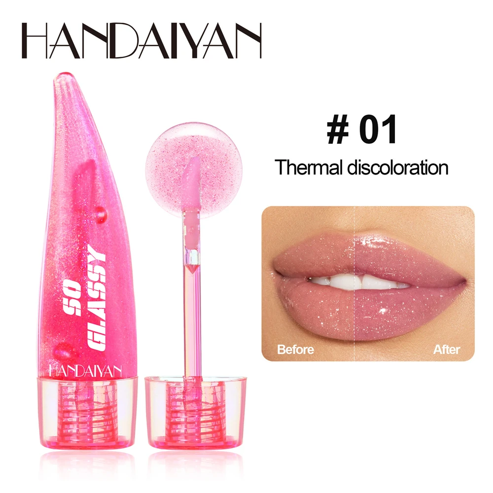 Aloe Vera Lip Oil Temperature Sensitive Color Changing Lip Glaze Moisturizing And Long Lasting Color Cosmetics