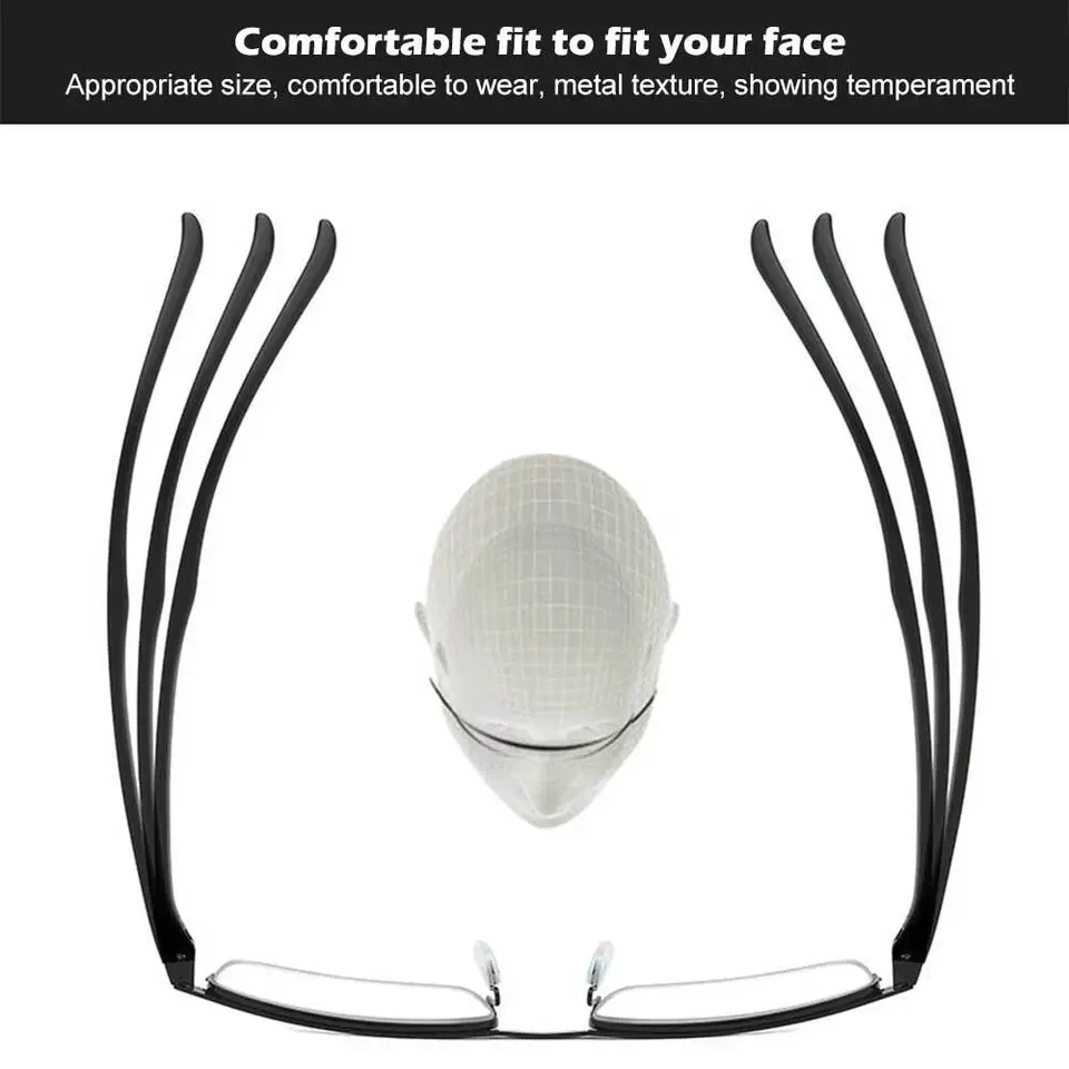 Multifocal Progressive Reading Glasses For Men Business Office Computer Eyeglasses With Anti Blue Light Presbyopic Lens Eyewears