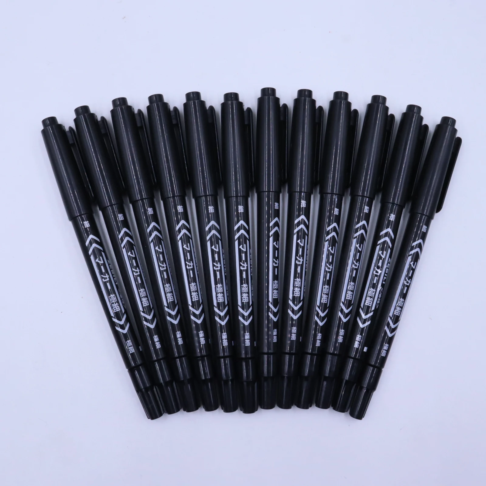 Permanent Marker Pen 3Pcs/Set Twin Tip Oily Fine Point Waterproof Ink 0.5mm 1mm