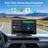 ESSGOO Écran portable CarPlay 9 pouces, véritable caméra frontale 4K et caméra arrière 1080p, autoradio universel pour camions, Android Auto, BT, AUX, FM, USB 5