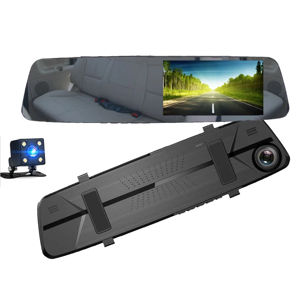 HGDO 4.5" Car Video Recorder Dash Cam 24H HD 1080P Car Camera Recorder Night Vision Dashcam Camera Blcak Box IPS Dual Lens