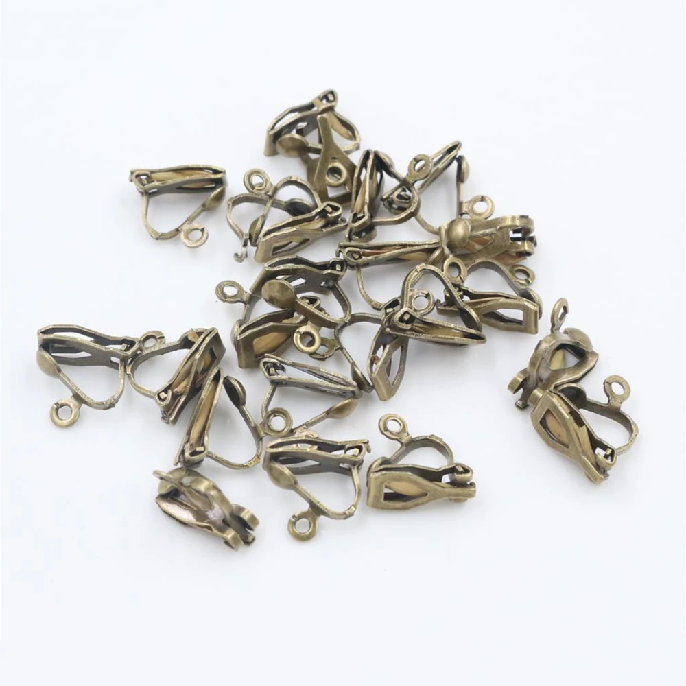 12x5mm 50pcs 고품질 6 색 도금 귀 클립 DIY 수제 귀걸이 결과 보석 부품 도매