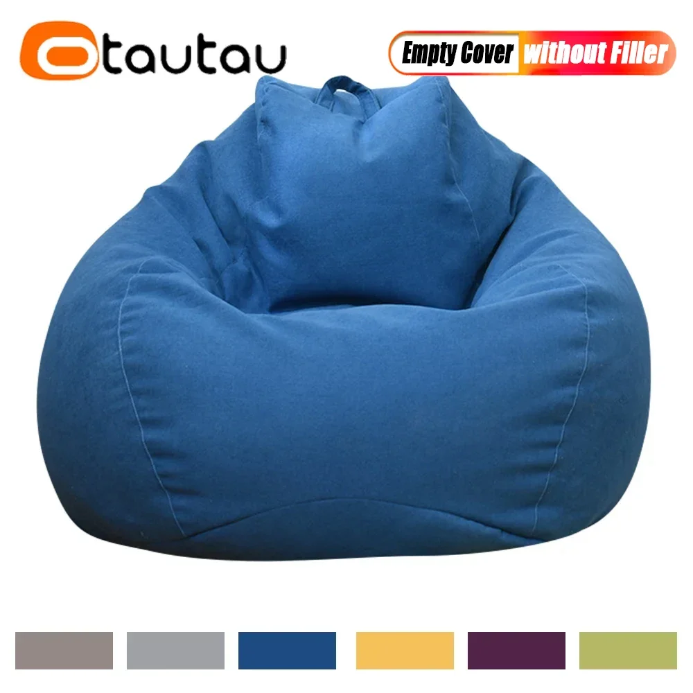 Bean Bag Chair Cover Cotton Linen Bean Bag Cover Without Filler