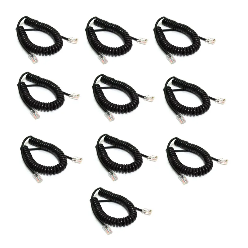 10x ICOM HM-98 HM-133 HM-133V Car Ridao Replacement Mic Speaker Microphone Cable for DTMF IC-2200H IC-2800H/V8000 Walkie Talkie