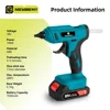 NEWBENY Cordless Electric Hot Melt Glue Gun 11mm Glue Stick Anti-scald Nozzle Rechargeable DIY Repair Tool For Makita 18VBattery 3