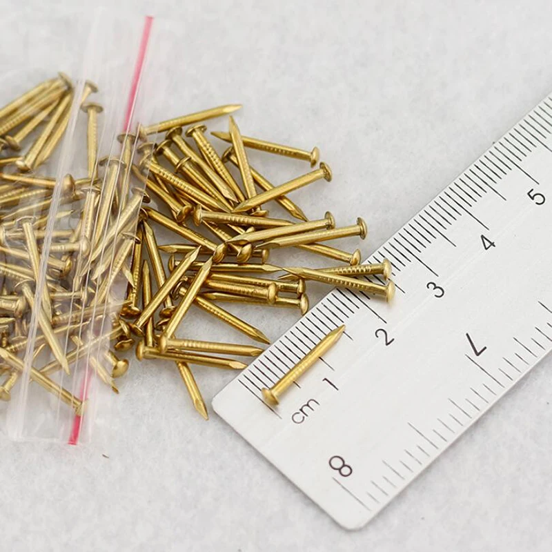 Metal Brads 10/20/50/100pcs Pure Copper Brass Mini Round Head Nail For Furniture