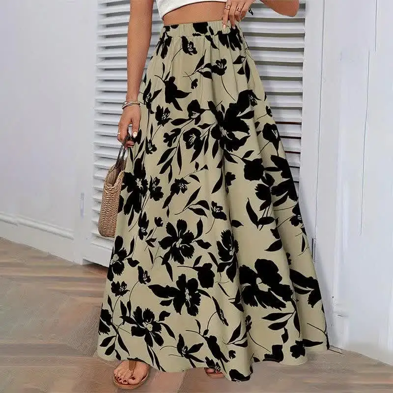 【8/17まで値下げ】70s flower pattern long skirt 70s lightgreen×colorful flower pattern long skirt [l-2777