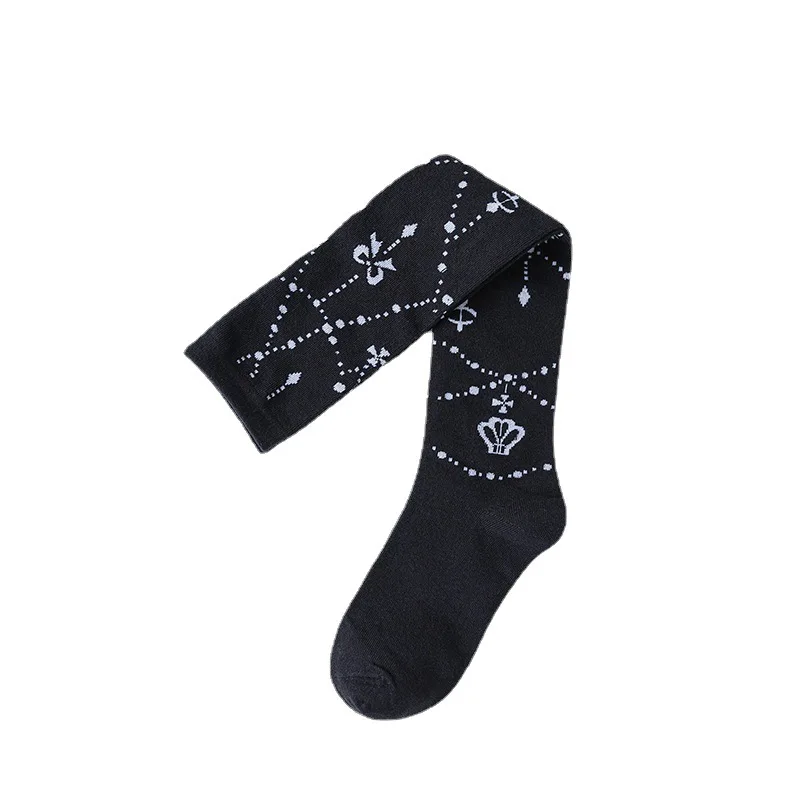 Japanese lolita llolita lovely embroidery cotton printing soft sister stockings girl knee-high socks