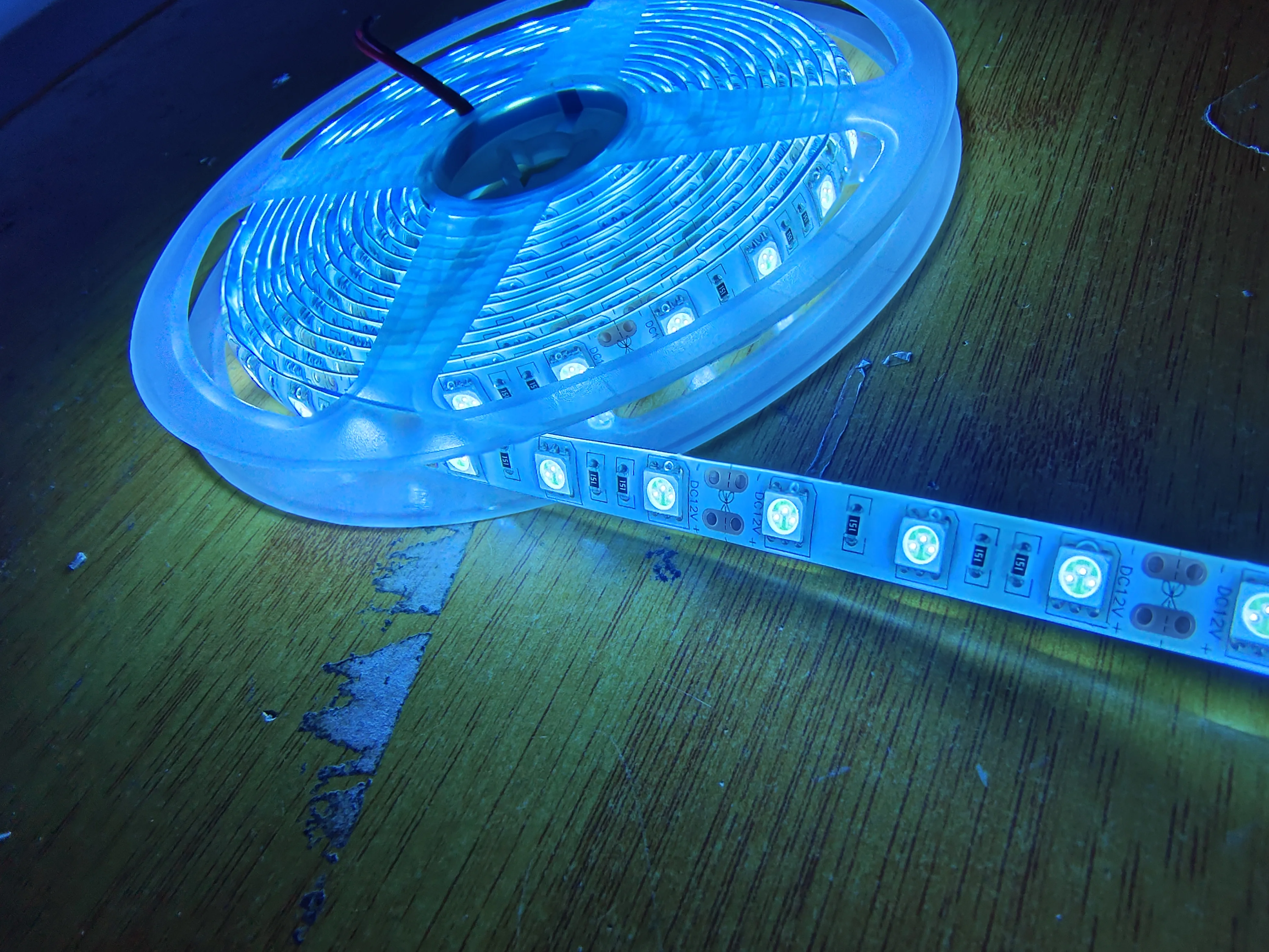 

DIY LED U-HOME 5M Ice Blue SMD5050 LED Strip Light Waterproof IP65 for Car Room Kitchen Office Holiday Ship from USA Warehous