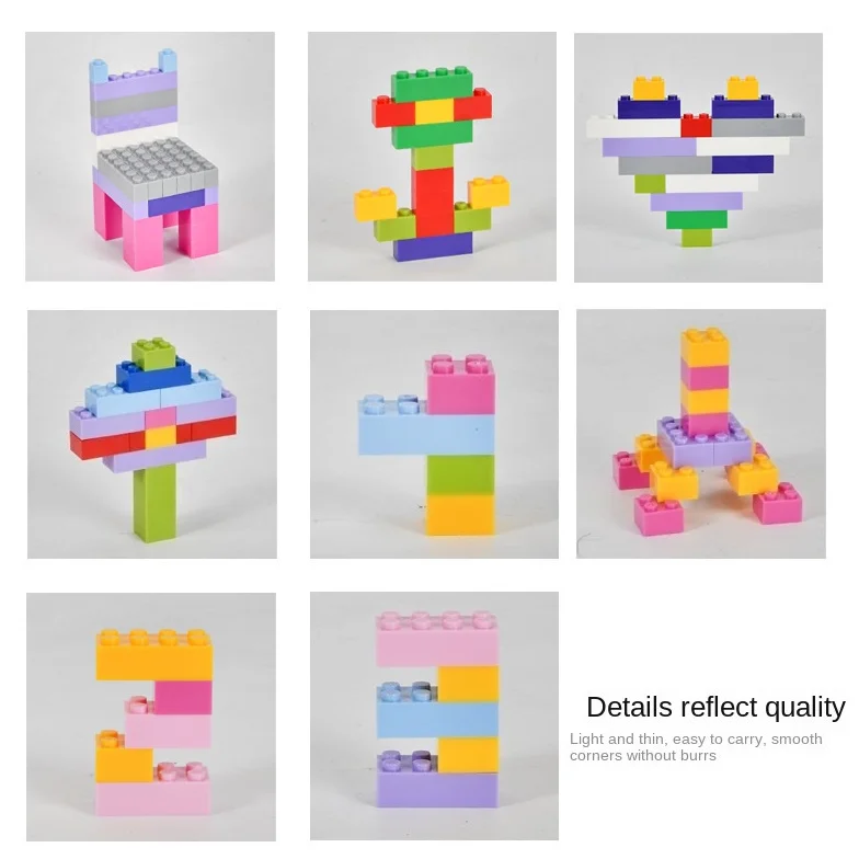 Children Building Block Toys 1000pcs Creative Educational Construction Bulk DIY Building Blocks Montessori Small Granule Toy - 4