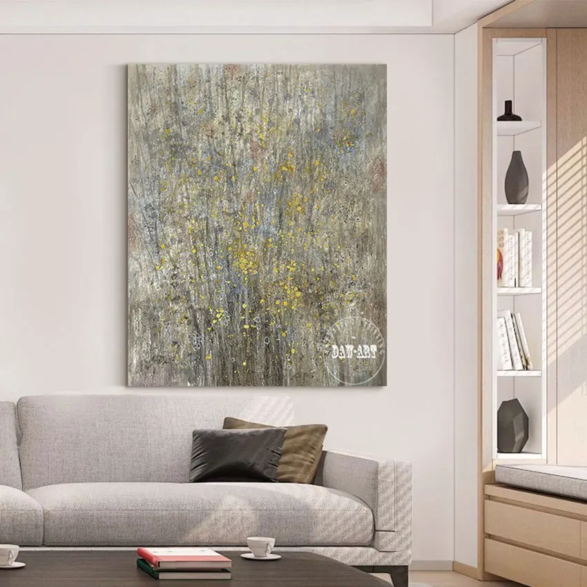 

Free Shipping Contemporary Hand Painted Abstract Artwork On Canvas Large Restaurant Decoration Accessories Unframed Hot Sale